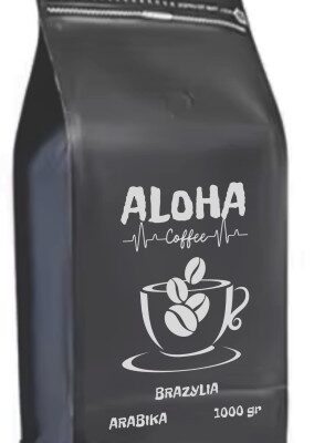 Kawa ziarnista 1KG Arabica ALOHA COFFEE BRAZYLIA Crema 1000 g
